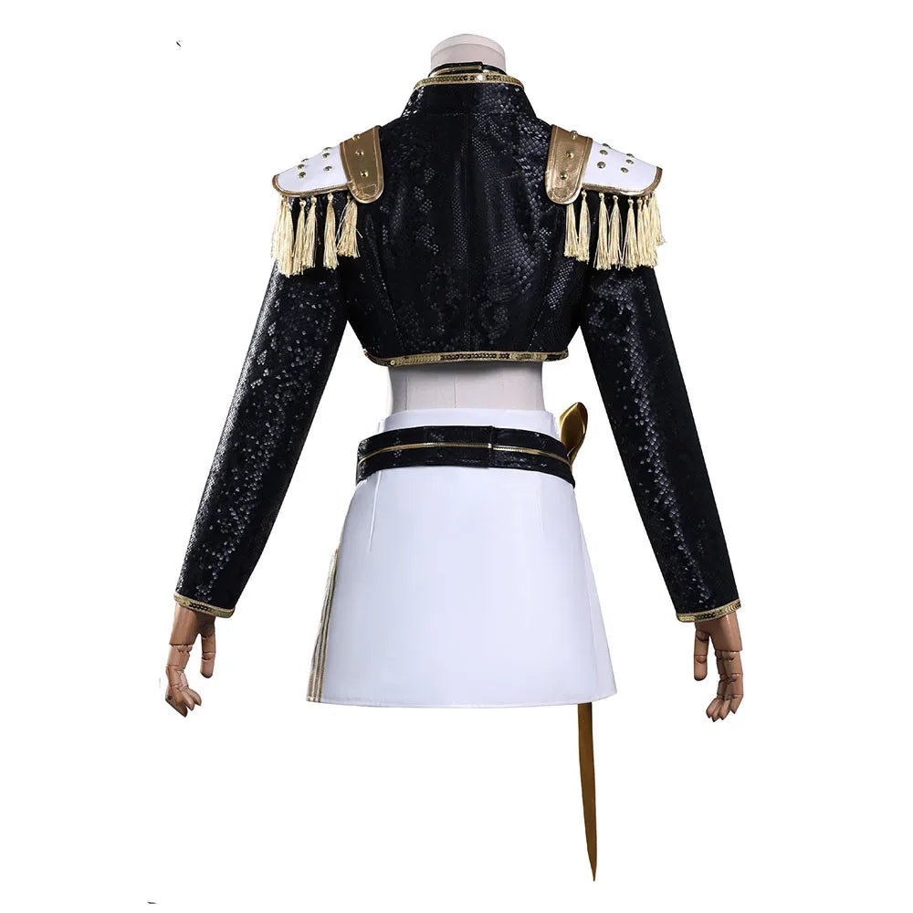 Rumi Zoey Mira Cosplay Clothes KPop Demon Hunters Cosplay Costume Black Golden Suit Halloween Huntrix Role Playing Outfit