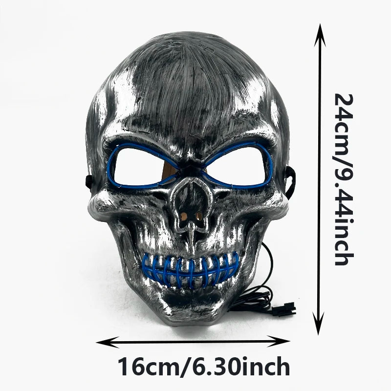 Halloween Scary Skull Mask Halloween Party Carnival Cosplay Prop Novelty Realistic Skull Latex Mask Evil Red Skull Headgear