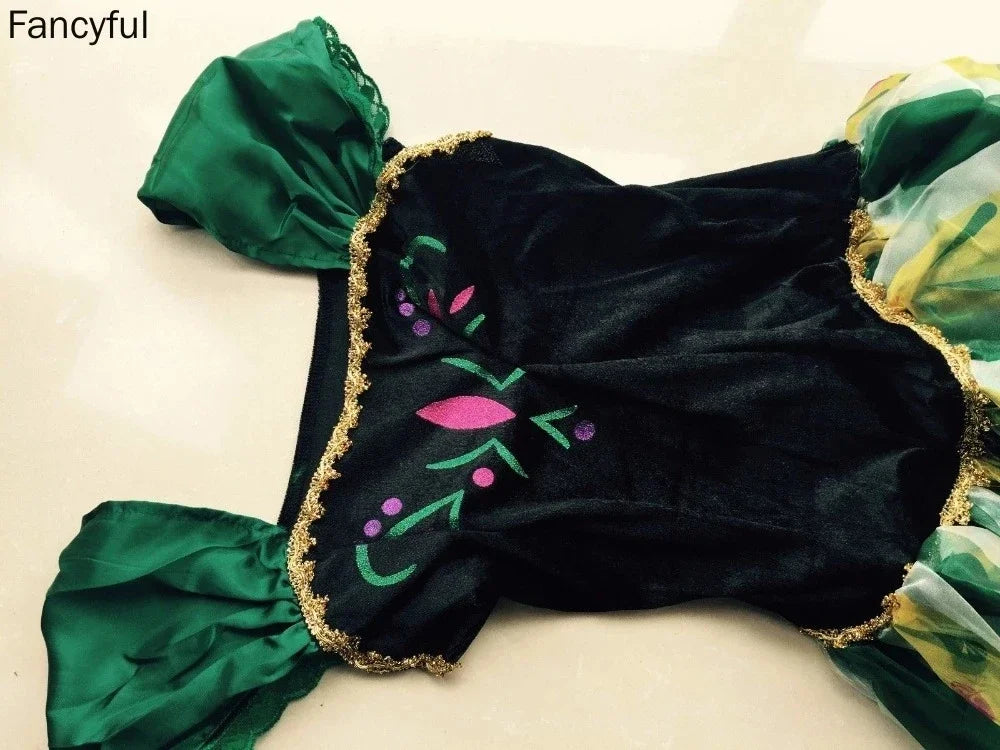 Adult Princess Dress Anna Cosplay Dress Performance Dresses Birthday Party Costume Halloween Carnival Dress Vestidos