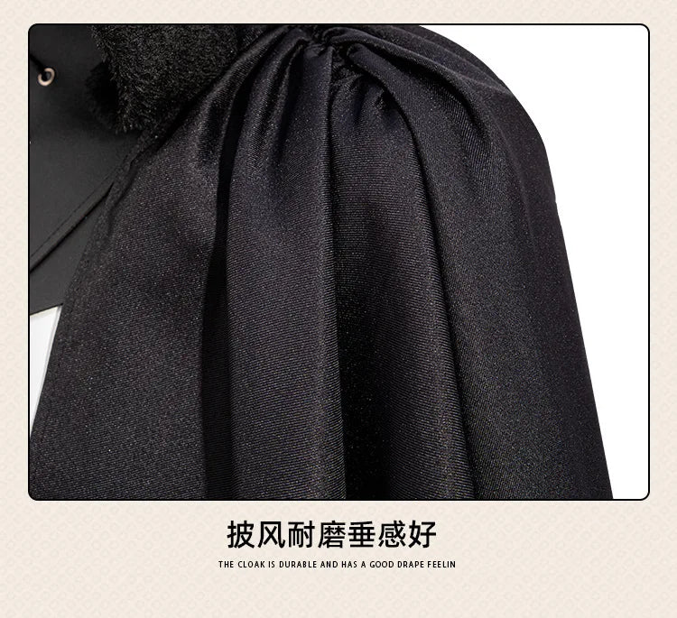 Mens Assassin Halloween Costume Pirate Cosplay Medieval Armor Shawl Cape Gothic SteamPunk Warrior Hooded Cloak Cape