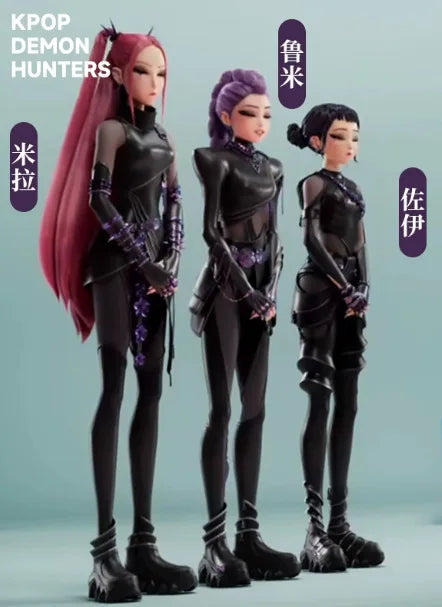 Anime KPOP Huntrix Mira Rumi Zoey Cosplay Kids Costume Wig KPop Demon Hunters Uniform For Women Girls Halloween  Party Props