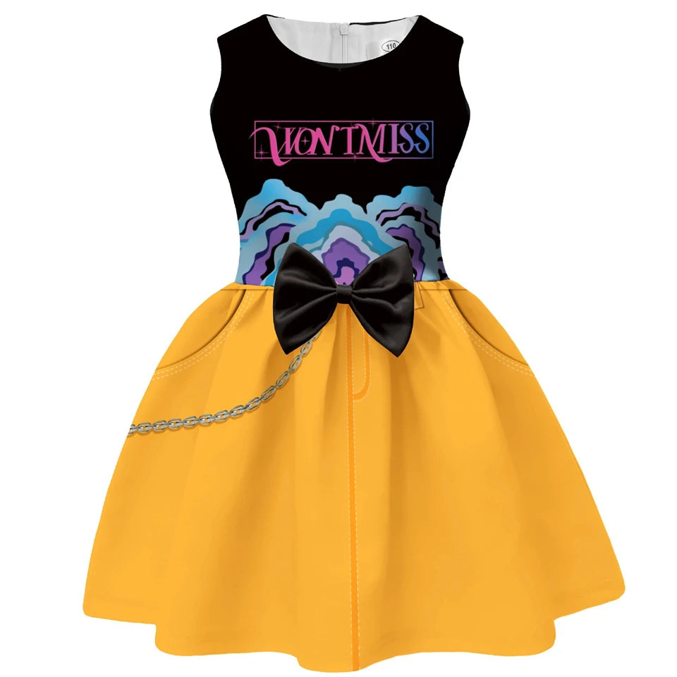 KPop Demon Hunters Kids Clothes Festival Children Halloween Cosplay Pop Singer Rumi Mira Zoey Masquerade Carnival Party Dress