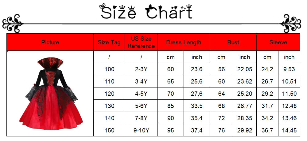 2025 Girls Cosplay Vampire Halloween Dress For Kids Ghost Bride Gothic Costume Count Vampiran Carnival Outfit Black Red Clothes