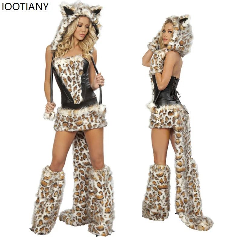 Anime Rabbit Fox CatwomanFancy Dress Carnival Party Stage Performance Dress Up Women Sexy Furry Cartoon Animal Cosplay Costumes