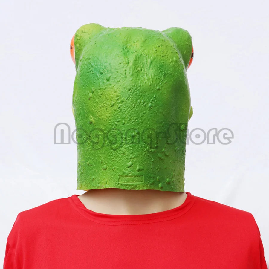 Lovely Cosplay Funny Christmas Halloween Mask Animal Frog Eye Mouth Head Full Face Helmet Costume Prop Carnival Mardi Gras Party