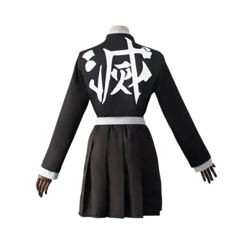 Kanroji Mitsuri Cosplay Costume Wig Anime Japanese Kimono Coat Top Skirts Stockings Halloween Party Outfits Women Girls Full Set