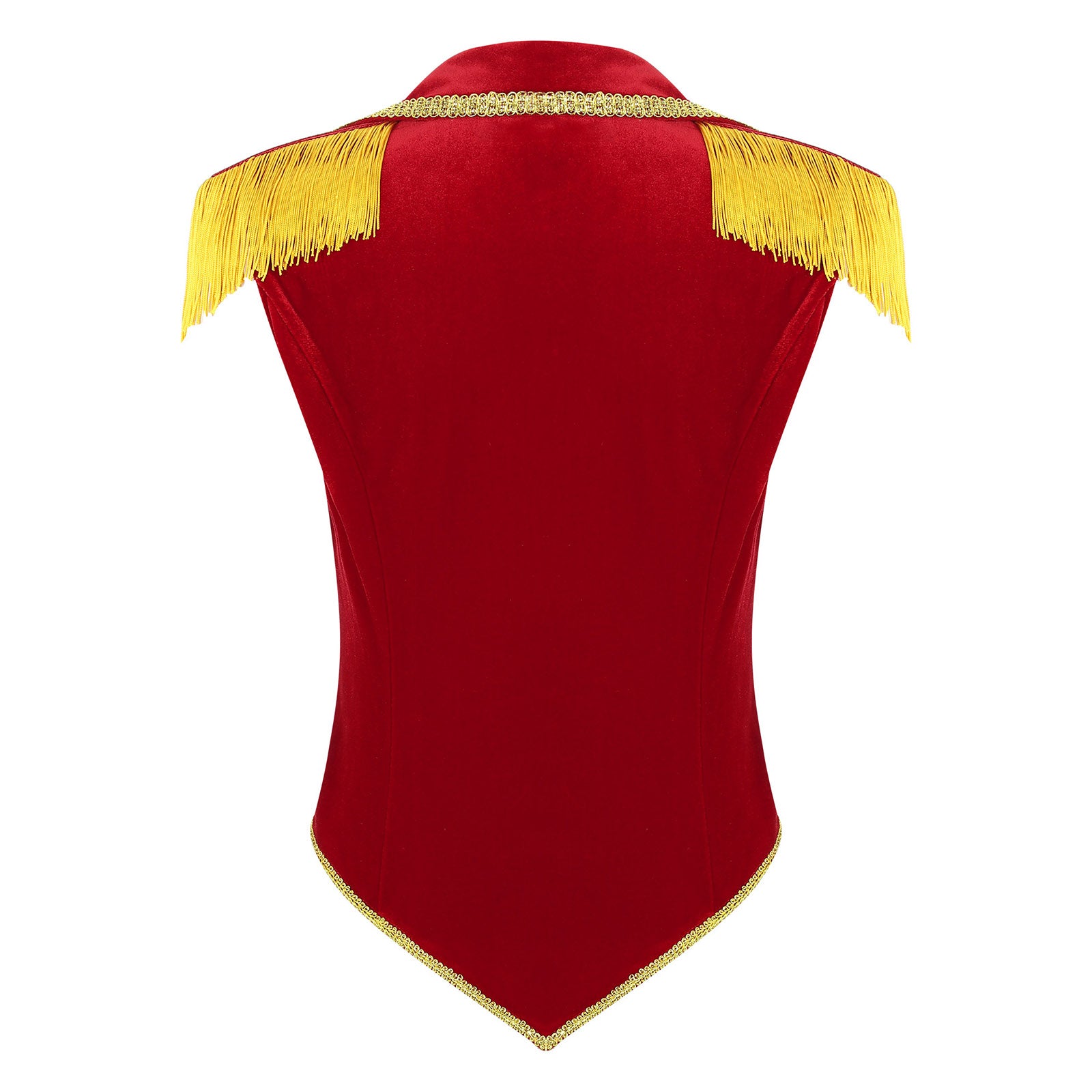 Womens Circus Ringmaster Costumes Halloween Showman Cosplay Tailcoat Lapel Vest Jacket Ringleader Lion Tamer Velvet Waistcoat