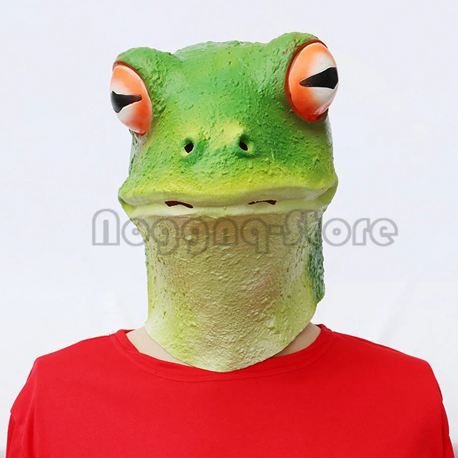 Lovely Cosplay Funny Christmas Halloween Mask Animal Frog Eye Mouth Head Full Face Helmet Costume Prop Carnival Mardi Gras Party